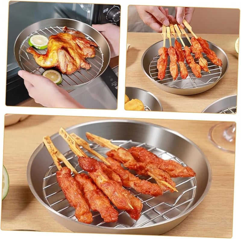 صينية شواء فرن وشبكة سلكية متعددة الاستخدامات للخبز الصحي مقاس 12 بوصة - Image 3